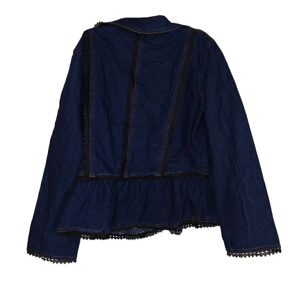 The Pyramid Collection Peplum Denim Jacket - Picture 9 of 9